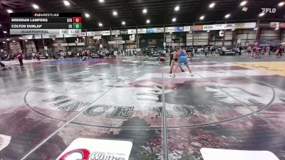 215 lbs Quarterfinal - Colton Dunlap, Stillwater Gladiators vs Brendan Lamfers, Sioux Center Riptide