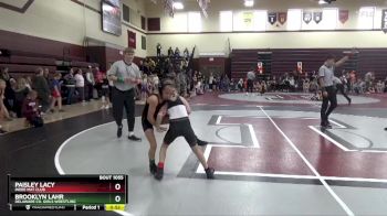 PW-2 lbs Quarterfinal - Paisley Lacy, Indee Mat Club vs Brooklyn Lahr, Delaware Co. Girls Wrestling