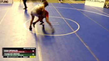 170 lbs 3rd Place Match - Evan Sepanlou, Quartz Hill High School Wrestling vs Marquize Brown, Glendora High School Wrestling