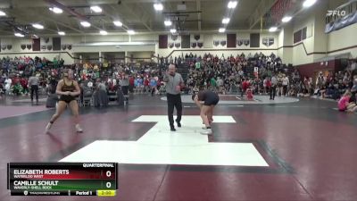 125 lbs Quarterfinal - Camille Schult, Waverly-Shell Rock vs Elizabeth Roberts, Waterloo West