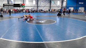 Silver 157 lbs Cons. Round 4 - Colton Havens, Cortland State vs Isaiah Nichols, Quincy