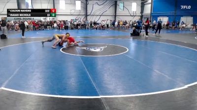 Silver 157 lbs Cons. Round 4 - Colton Havens, Cortland State vs Isaiah Nichols, Quincy