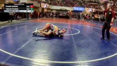 155 lbs Round 2 - Ryann Gorder, Baker Wrestling Club vs Gracie Tolman, Team Champs