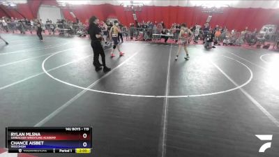 119 lbs Cons. Round 2 - Rylan Mlsna, Sarbacker Wrestling Academy vs Chance Aisbet, Wisconsin