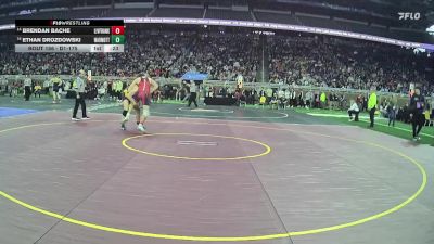 D1-175 lbs Cons. Round 1 - Brendan Bache, Livonia Franklin vs Ethan Drozdowski, Warren Mott HS