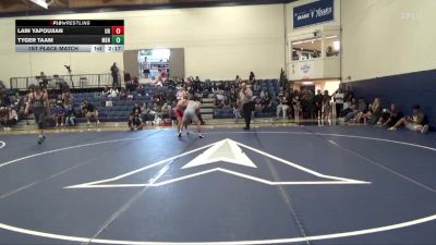 141 lbs 1st Place Match - Lain Yapoujian, Unattached vs Tyger Taam, Menlo College