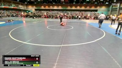 58-59 lbs Round 1 - Declan Broad, Greenwave Youth Wrestling vs Mason Whittenburg, Ceres Pups Wrestling Club