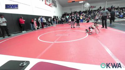 46 lbs Consi Of 8 #2 - Aspen Coe, Hilldale Youth Wrestling Club vs Rhaegar Moran, Muskogee Rougher Youth Wrestling