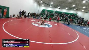 138 lbs Semifinal - Braydnn Terry, Moorcroft Mat Masters Wrestling Club vs Wyatt Weiss, Team Braves Wrestling Club