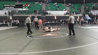 6A 175 lbs 3rd Place Match - Anthony Stocks, Pell City vs Chase Waits, Jasper