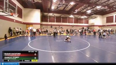 67 lbs Cons. Round 2 - Rugar Hackford, Cougars Wrestling Club vs Markus Storey, Box Elder Stingers