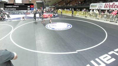 57-62 lbs Champ. Round 1 - Lauren Carlos, Lodi Wrestling Club vs Selah Garcia, Rough House Wrestling