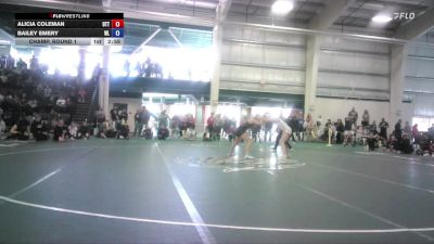 131 lbs Champ. Round 1 - Bailey Emery, West Liberty vs Alicia Coleman, Otterbein