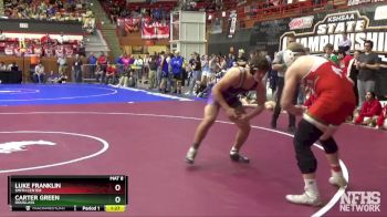 3-2-1A 190 Semifinal - Luke Franklin, Smith Center vs Carter Green, Douglass