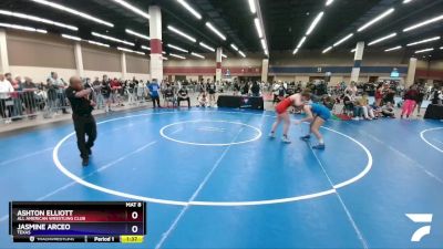 130 lbs Cons. Round 2 - Ashton Elliott, All American Wrestling Club vs Jasmine Arceo, Texas