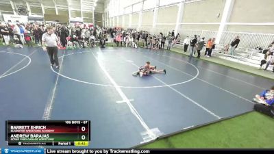 67 lbs 5th Place Match - Barrett Ehrich, Gladiator Wrestling Academy vs Andrew Barajas, Scrap Yard Garage Wrestling