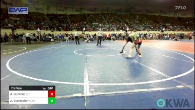 98 lbs 7th Place - Aislyn Buckner, El Reno Wrestling Club vs Addison Starcevich, Norman Grappling Club