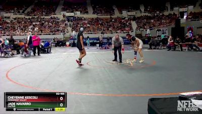 D2-165 lbs Quarterfinal - Jade Navarro, Cactus vs Cheyenne Kescoli, Monument Valley