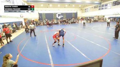 130 lbs Cons. Semi - McKenna Frasher, Dominator vs Ismayri Torres, Santa Ana Wrestling Club