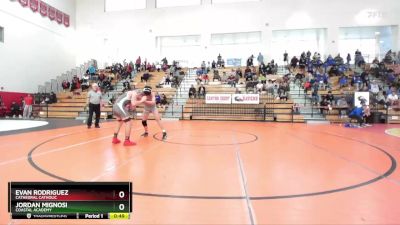 157 lbs Cons. Semi - Evan Rodriguez, Cathedral Catholic vs Jordan Mignosi, Coastal Academy