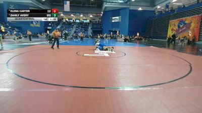 155 lbs Quarterfinal - Elena Carter, Courtland vs Zahily Avery, Williamstown