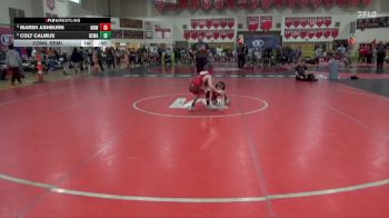 55 lbs Cons. Semi - Colt Calmus, Berge Elite Wrestling Academy vs Marek Ashburn, No Nonsense Wrestling