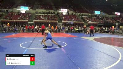 102 lbs Cons. Round 3 - Tyrus Reimer, Fort Benton Longhorn Wrestling vs Channing Phares, Billings Wrestling Club