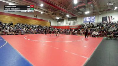 165 lbs Quarterfinal - Jason O'Brien, Timberlane vs Xavier Thompson, Monadnock