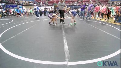 73 lbs Semifinal - Cyrus Baker, Harrah Little League Wrestling vs Jessen Madrid, Chickasha Youth Wrestling