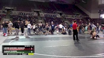 117 lbs Cons. Round 1 - Darian Sugden, Mountain Grapplers Wrestling Club vs Jacob Sanchez-Vasquez, Steel City Reloaded Wrestling Club