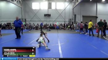 68 lbs Round 6 (8 Team) - Ryder Asherl, Warhawks Black vs Dylan Deck, Prestige Worldwide