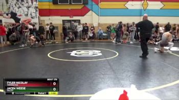 120 lbs Cons. Round 1 - Tyler Nicolay, Torrington vs Jacen Weese, Valley