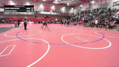 150 lbs Champ. Round 2 - Charlie Smith, Kiona Benton vs Diego Hernandez, Sunnyside