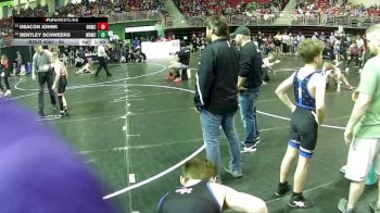 90 lbs Champ. Round 1 - Deacon Johnk, Broken Bow Wrestling Club vs Bentley Schweers, Wisner Rec Wrestling Club