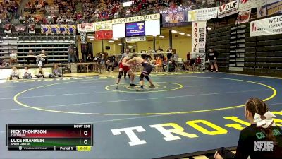 190 lbs Cons. Round 2 - Luke Franklin, Smith Center vs Nick Thompson, Centralia