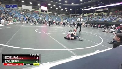 52 lbs Semifinal - Dayton Hoag, South Central Punishers vs River Robison, Black Fox