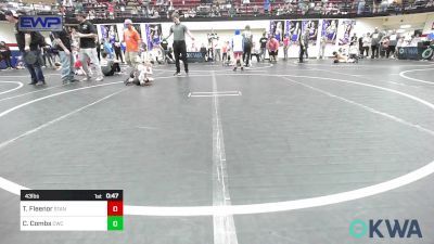 43 lbs Semifinal - Tyler Fleenor, Standfast OKC vs Case Combs, Cowboy Wrestling Club