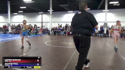 87 lbs Round 2 (8 Team) - Jaxten Bowler, Utah vs Daxton Paul, Kansas