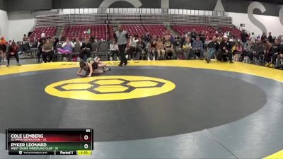 85 lbs Round 3 (8 Team) - Ryker Leonard, West Shore Wrestling Club vs Cole Lemberg, Olympia/Demolition