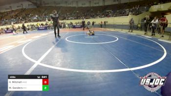 43 lbs Quarterfinal - Hudson Mitchell, Wichita Wrestling Club vs Miles Sanders, Sallisaw Takedown Club