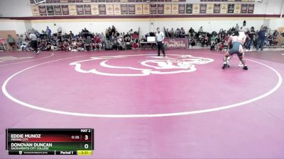 133 lbs Cons. Round 4 - Eddie Munoz, Fresno City vs Donovan Duncan, Sacramento City College