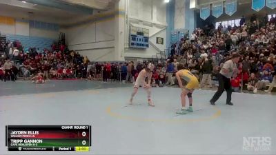 106 lbs Champ. Round 1 - Jayden Ellis, William Penn H.S. vs Tripp Gannon, Cape Henlopen H S