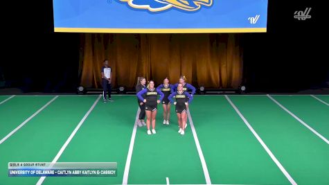 University of Delaware - Caitlyn Abby Kaitlyn & Cassidy [2026 Girls 4 Group Stunt] 2026 UCA & UDA College Cheerleading and Dance Team National Championship