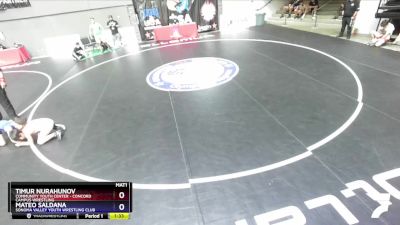 78 lbs Cons. Round 2 - Timur Nurahunov, Community Youth Center - Concord Campus Wrestling vs Mateo Saldana, Sonoma Valley Youth Wrestling Club