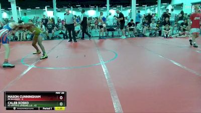 110 lbs Round 3 (6 Team) - Caleb Kosko, U2 Upstate Uprising 2.0 vs Mason Cunningham, PA Alliance