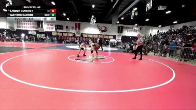 132 lbs Cons. Round 2 - Landen Cordrey, Temecula Valley vs Jackson Carson, Murrieta Valley