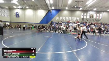 79 lbs Cons. Round 4 - Keeton Keele, Team Prestige vs Traceyl Sanborn, Cougars Wrestling Club