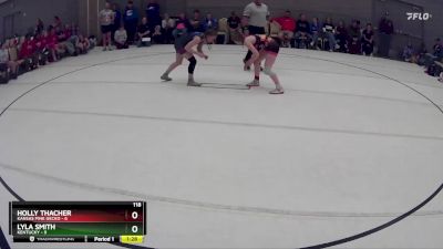 118 lbs Round 4 (8 Team) - Holly Thacher, Kansas Pink Gecko vs Lyla Smith, Kentucky