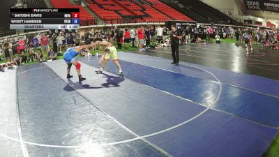215 lbs Quarters - Satoshi Davis, Nevada vs Wyatt Hanssen, Utah