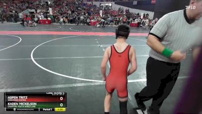 120 lbs Cons. Round 5 - Aspen Tritz, Wisconsin Rapids vs Kaden Mickelson, Cashton Youth Wrestling